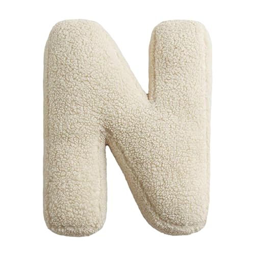 Buchstabekissen 30x38cm Baumwolle Plüsch Buchstaben Wurfkissen 26 Englische Alphabet Überwurfkissen Waschbar Alphabet Buchstabenkissen Für Kinderzimmer WohnzimmerSofa Couchdekorative Kissen von Weqizuerqi