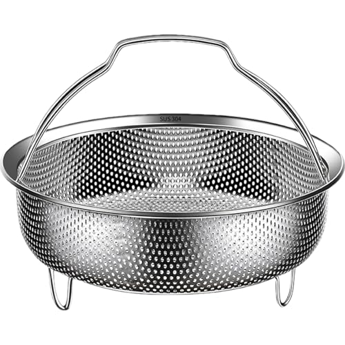 Dampfkorb aus Edelstahl Dampfkorb zum Kochen 18 x 8,2 Cm Edelstahl-Reiswäscher für Dampfgarer für Töpfe, Kochtöpfe, Schnellkochtopf Dünsten von Früchte Eier von Weqizuerqi