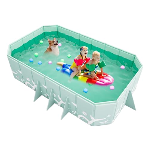 Weqizuerqi 260 X 165 X 50 cm Planschbecken Schwimmbecken Faltbarer Pool Klapppool Mit Tragegriff Für Familie Haustiere Outdoor Garten Und Freizeitnutzung von Weqizuerqi