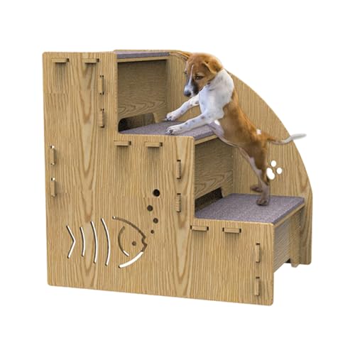 Weqizuerqi 3-stufige Haustierrampe aus Holz, 3 Ebenen, rutschfeste Hundetreppe, 35 x 26 x 35 cm, abnehmbares Sofa, Kletterstufen, Treppe, ausgewogene Indoor-Rampe, Haustier-Leiter für verletzte Weqizuerqi 3-stufige Haustierrampe aus Holz, 3 Ebenen, rutschfeste Hundetreppe, 35 x 26 x 35 cm, abnehmbares Sofa, Kletterstufen, Treppe, ausgewogene Indoor-Rampe, Haustier-Leiter für verletzte von Weqizuerqi