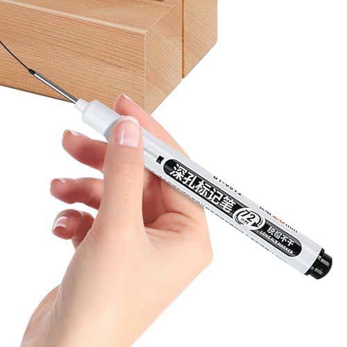 Weqizuerqi Deep Reach Marker, wasserfester Konstruktionsstift, multifunktionale Tieflochmarkierstifte, lange Spitze, Marker für Badezimmer, Holzbearbeitung, Dekoration von Weqizuerqi