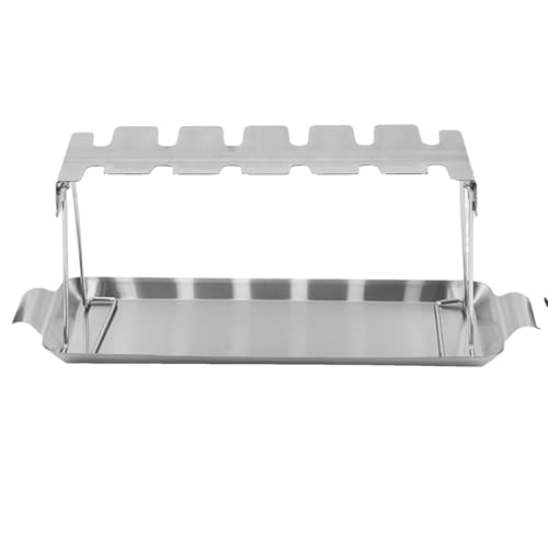 Weqizuerqi Hähnchenschenkel-Gestell für Grill, Hühnerbeingestell mit Abtropfschale, Edelstahl, antihaftbeschichtet, spülmaschinenfest, Grillflügelhalter für Ofen, Rasen, Garten, Terrasse Weqizuerqi Hähnchenschenkel-Gestell für Grill, Hühnerbeingestell mit Abtropfschale, Edelstahl, antihaftbeschichtet, spülmaschinenfest, Grillflügelhalter für Ofen, Rasen, Garten, Terrasse von Weqizuerqi