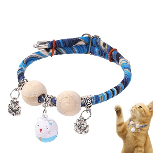 Weqizuerqi Halsband Für Hauskatze - Klingel Halsband Mit Zedernholzperlen Für Katzenwelpen | Für Mittel Groß Katzen Hals Schmuck Tägliche Wohnung Garten Spaziergang Training Weqizuerqi Halsband Für Hauskatze - Klingel Halsband Mit Zedernholzperlen Für Katzenwelpen | Für Mittel Groß Katzen Hals Schmuck Tägliche Wohnung Garten Spaziergang Training von Weqizuerqi