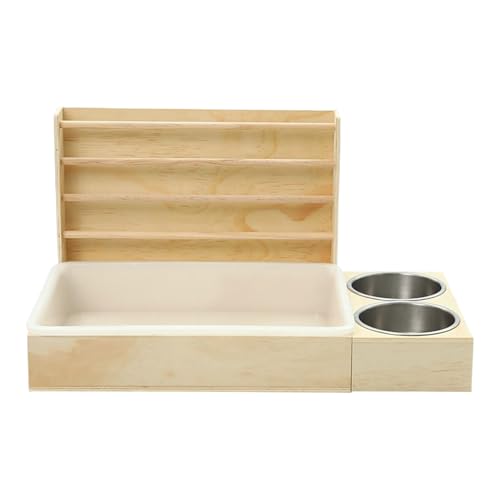 Weqizuerqi Heu-Futterstation aus Holz – Kleintier-Futternapf Katzentoilette – multifunktionaler Hasenfutter-Grasspender für Haustier-Hamster, Kleintiere, Chinchilla Weqizuerqi Heu-Futterstation aus Holz – Kleintier-Futternapf Katzentoilette – multifunktionaler Hasenfutter-Grasspender für Haustier-Hamster, Kleintiere, Chinchilla von Weqizuerqi