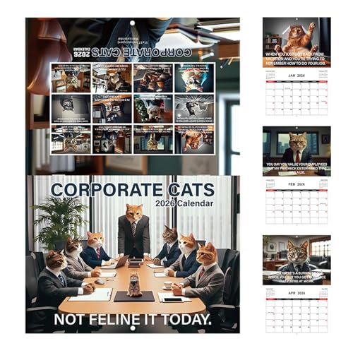 Weqizuerqi Kalender Katzen 2026 - Monats Und Wochenplaner Kalender,Business Kätzchen Design Planer Terminplaner Für Schreibtisch Schlafzimmer Kühlschrank Küche Weqizuerqi Kalender Katzen 2026 - Monats Und Wochenplaner Kalender,Business Kätzchen Design Planer Terminplaner Für Schreibtisch Schlafzimmer Kühlschrank Küche von Weqizuerqi
