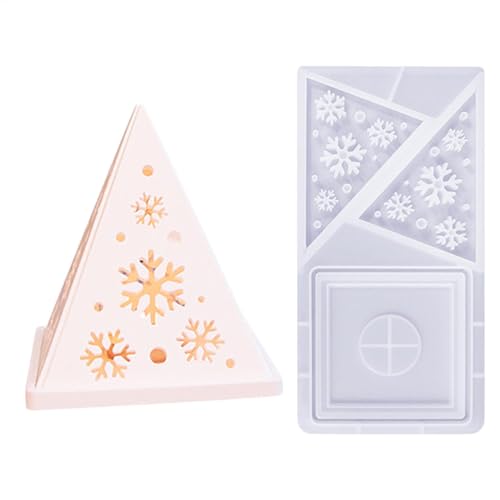 Weqizuerqi Kerzenhalter-Formen für Epoxidharz – Silikonformen Ornamente, Silikon-Kunstwerkformen, Tischdekoration, Ornament für Teelicht-Dekoration von Weqizuerqi