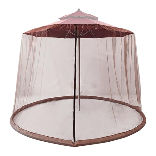 Weqizuerqi Patio -Regenschirm -Netz, Patio -Regenschirm Gnat Net, Schirm im Freien im Freien, Patio Sunshade Mesh Bildschirm für Gartenbalkon, 9,8x7.6ft Hinterhof Baldachin Netz mit Reißverschluss von Weqizuerqi