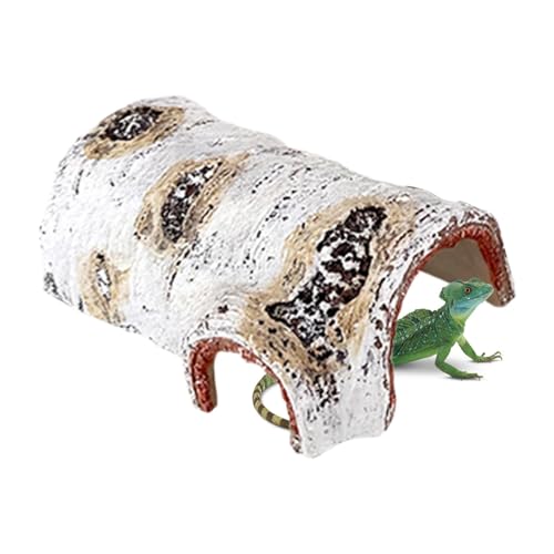 Weqizuerqi Reptilien-Kletterspielzeug, Gecko-Simulations-Baum, Harz-Unterschlupf, Reptilien-Lebensraum, Dekoration, Ornament für Spinnen, Frösche, Einsiedlerkrebse, Eidechsen, Schlangen von Weqizuerqi