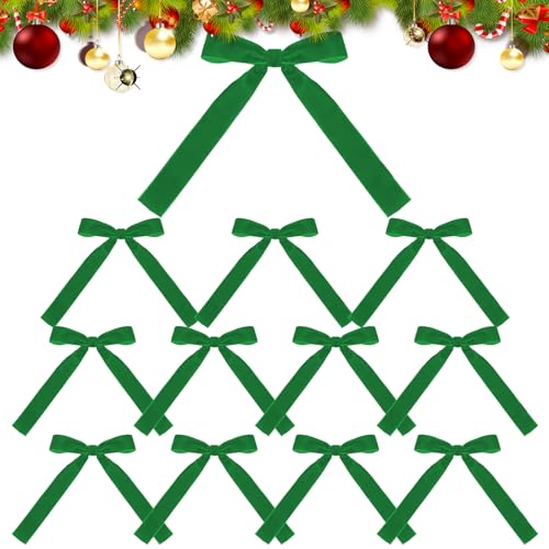 Weqizuerqi Rote Weihnachtsschleifen,Rote Weihnachtskranzschleifen | 12X Samtband Kranzschleifen | Tragbare Weihnachtsbaumschleifen aus Samt für Baum-, Haustür-, Kamin-, Treppen- und Weqizuerqi Rote Weihnachtsschleifen,Rote Weihnachtskranzschleifen | 12X Samtband Kranzschleifen | Tragbare Weihnachtsbaumschleifen aus Samt für Baum-, Haustür-, Kamin-, Treppen- und von Weqizuerqi