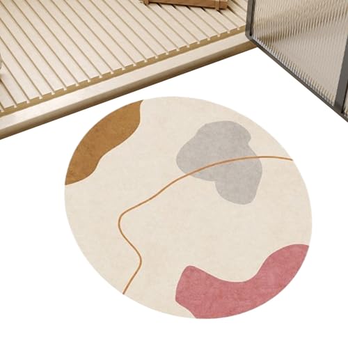 Weqizuerqi Runder, eleganter runder Teppich, moderner Bodenteppich für den Innenbereich, Akzentteppich, Szenenrequisiten, Sammelornamente für Spielzimmer, Schlafzimmer Weqizuerqi Runder, eleganter runder Teppich, moderner Bodenteppich für den Innenbereich, Akzentteppich, Szenenrequisiten, Sammelornamente für Spielzimmer, Schlafzimmer von Weqizuerqi