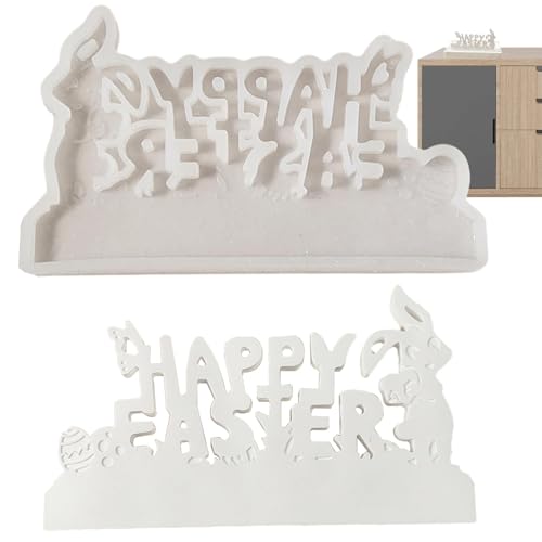 Weqizuerqi -Schokoladenform, antihaftbeschichtete Silikonform mit Hasenbild, weiche 3D-Formen, Kerzenherstellung, Formen für Ostern, Geburtstag, Weihnachten, Neujahr von Weqizuerqi