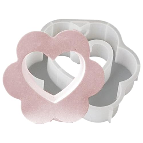 Weqizuerqi Silikonform in Herzform, für Blumentöpfe, Behälter, Gießformen, wiederverwendbare Betonform für Zuhause, Tischdekoration, Kunsthandwerk von Weqizuerqi