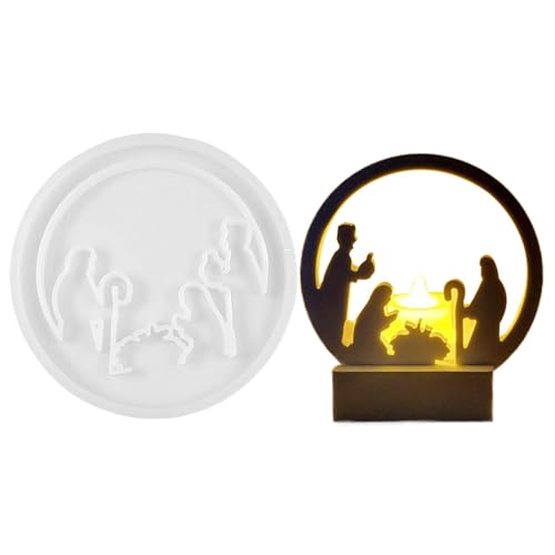Weqizuerqi Silikonformen für Weihnachtskrippen, runde Jesusgeburt, Silikon-Zementform, antihaftbeschichtet, für Basteldekoration für Weihnachten, Thanksgiving und Ostern Weqizuerqi Silikonformen für Weihnachtskrippen, runde Jesusgeburt, Silikon-Zementform, antihaftbeschichtet, für Basteldekoration für Weihnachten, Thanksgiving und Ostern von Weqizuerqi