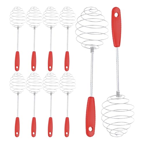 Weqizuerqi Spiral Schneebesen, 10 Stück Edelstahl Schneebesen Set für die Küche, Manuelles Mixgerät Für Soßen Milch Lebensmittel Mixen Backen Pfannkuchen von Weqizuerqi