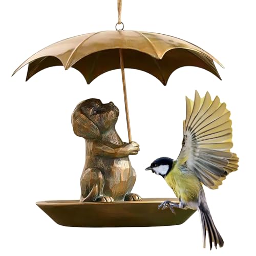 Weqizuerqi Vogelfutterstation mit Eichhörnchen-Regenschirm, aus Metall, niedlicher Regenschirm, Wildvogel-Futterstation – Allwetter-Futterstation für Garten, Hof, Terrasse, Rasen Weqizuerqi Vogelfutterstation mit Eichhörnchen-Regenschirm, aus Metall, niedlicher Regenschirm, Wildvogel-Futterstation – Allwetter-Futterstation für Garten, Hof, Terrasse, Rasen von Weqizuerqi