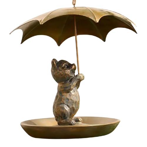 Weqizuerqi Vogelfutterstation mit Regenschirm | Metall Niedlicher Halteschirm Wildvogel-Futterstation - Allwetter-exquisite Garten-Futterstation für Terrassen Rasen Weqizuerqi Vogelfutterstation mit Regenschirm | Metall Niedlicher Halteschirm Wildvogel-Futterstation - Allwetter-exquisite Garten-Futterstation für Terrassen Rasen von Weqizuerqi