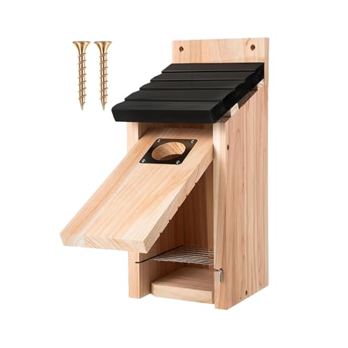 Weqizuerqi Vogelhäuser für draußen – hängbares Kolibri-Nesthaus für draußen – Holz, wasserdicht, Vogelhaus, Hüttendekoration für Terrasse, Rasen, Baum, , Innenhof, Balkon, Innenhaus von Weqizuerqi