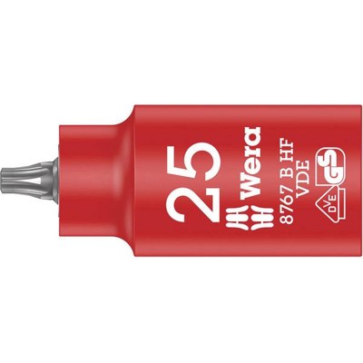 8767 B VDE HF TORX Zyklop Bitnuss, isoliert, mit 3/8"-Antrieb, mit Haltefunktion, TX 25 x 55 mm von Wera
