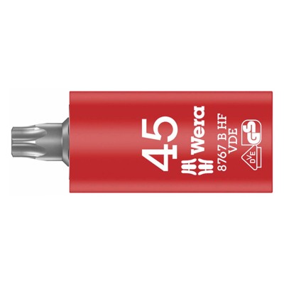 8767 B VDE HF TORX Zyklop Bitnuss, isoliert, mit 3/8"-Antrieb, mit Haltefunktion, TX 45 x 59 mm von Wera
