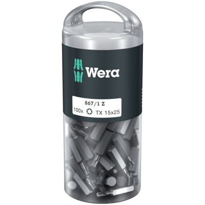 Bit für TORX® 867/1 TORX DIY, TX 15 x 25mm, 100-er Pack von Wera
