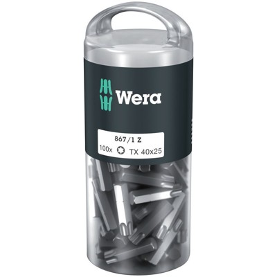 Bit für TORX® 867/1 TORX DIY, TX 40 x 25mm, 100-er Pack von Wera