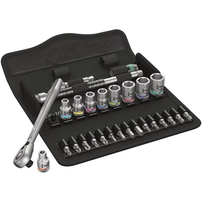 Steckschlüssel-Sortiment 8100 SA 11 Etui 28-teilig L20,4xB9,1xH5,1mm von Wera