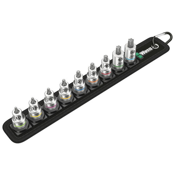 Wera® - Schraubendreher-Einsatz-Set Belt B 3 für TORX®, 9-teilig im Textilgurt T10 - T50 von Wera