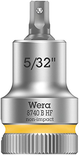 Wera 05003083001 8740 B HF Zyklop Bitnuss mit 3/8"-Antrieb, mit Haltefunktion für Innensechskantschrauben x, 5/32" x 35 mm von Wera