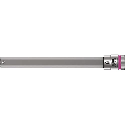 Wera 05003340001 8740 A HF Zyklop Bitnuss mit 1/4"-Antrieb mit Haltefunktion, 8.0 x 100 mm, Pink von Wera