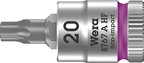 Wera 05003364001 8767 A HF Torx Zyklop Bitnuss mit 1/4“-Antrieb mit Haltefunktion, TX 20 x 28 mm, Pink von Wera