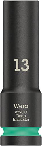 Wera 05004830001 8790 C Impaktor Deep Steckschlüsseleinsatz mit 1/2"-Antrieb, Türkis, 13.0 x 83.0 mm, Schwarz Wera 05004830001 8790 C Impaktor Deep Steckschlüsseleinsatz mit 1/2"-Antrieb, Türkis, 13.0 x 83.0 mm, Schwarz von Wera
