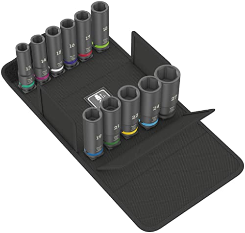 Wera 05004841001 8790 C Impaktor Deep Set 1, Steckschlüsseleinsatz Satz, 11-teilig Schwarz von Wera