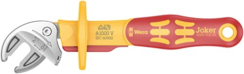 Wera 05020150001 6004 Joker VDE XS, VDE-isolierter, selbstjustierender Maulschlüssel, 7-10 mm (1/4'' - 3/8''), Rot-Gelb von Wera