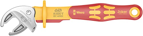 Wera 05020153001 6004 Joker VDE L, VDE-isolierter, selbstjustierender Maulschlüssel, 16 - 19 mm (5/8"-3/4") von Wera