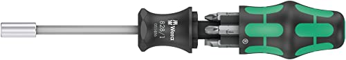 Wera - 05051511001 - Schraubendreher mit Bit Magazin, Kraftform Kompakt 27 Set 2, 7-teilig von Wera