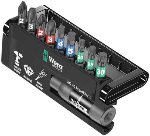 Wera Bit-Sortiment, Bit-Check 10 Impaktor 1, 10-teilig, 05057680001 von Wera