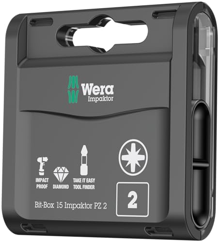Wera 05057763001 Sortiment, Bit-Box Impaktor PZ 2, 15-teilig, Stück Wera 05057763001 Sortiment, Bit-Box Impaktor PZ 2, 15-teilig, Stück von Wera