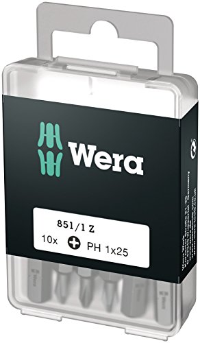 Wera Bit-Sortiment, 851/1 Z PH 1 DIY, PH 1 x 25 mm (10 Bits pro Box), 05072400001 von Wera