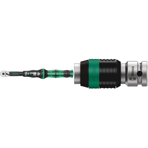 Wera 05075604001 Click-Torque A 5 Drehmomentschlüssel mit Umschaltknarre, 1 W, 1 V, 1/4" Vierkant, 2.5-25 Nm & 05003529001 8784 A1 Zyklop-Verbindungsteil, 37.0 mm x 1/4 Zoll von Wera