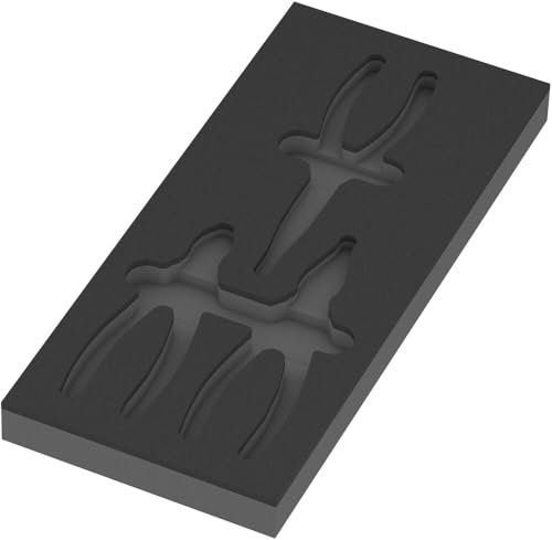 Wera 05137384001 9884 Schaumstoffeinlage KNIPEX Zangen Set VDE 1, ohne Werkzeug, 172 x 30 x 392 mm von Wera