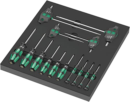 Wera 05150103001 9712 Schaumstoffeinlage, TORX® HF Schraubendreher Set 1, 14-teilig von Wera