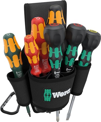 Wera 05300306001 9622 Gürteltasche Set 3, Schraubendreher-Satz, 8-teilig von Wera