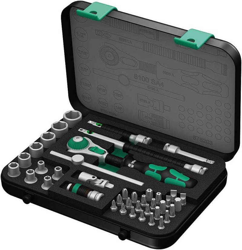 Wera 8100 Sa 4 Zyklop Steckschlüsselsatz Steckschlüssel Zyklop Knarrensatz Steck B-Ware von Wera
