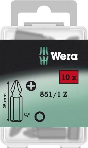 Wera 851/1 Z PH Bits 10 x PH 1x25 von Wera