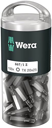 Wera 05072446001 867/1 Z TORX® DIY Bits, TX 10 x 25 mm, 100-teilig von Wera