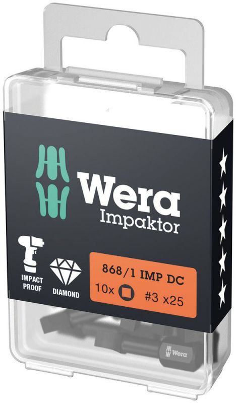 Wera 868/1 IMP DC DIY Impaktor Innenvierkant Bits - 05057632001 von Wera