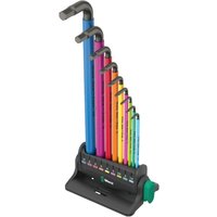 950/9 Hex-Plus Multicolour 3 Winkelschlüsselsatz, BlackLaser, 9-teilig - Wera von Wera