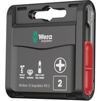 Wera Bit-Box 15 Impaktor PH, PH 2 x 25 mm, 15-teilig von Wera