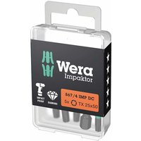 Bit Impaktor 1/4 din 3126 E6,3 T25x50mm 5er Pack Wera von Wera