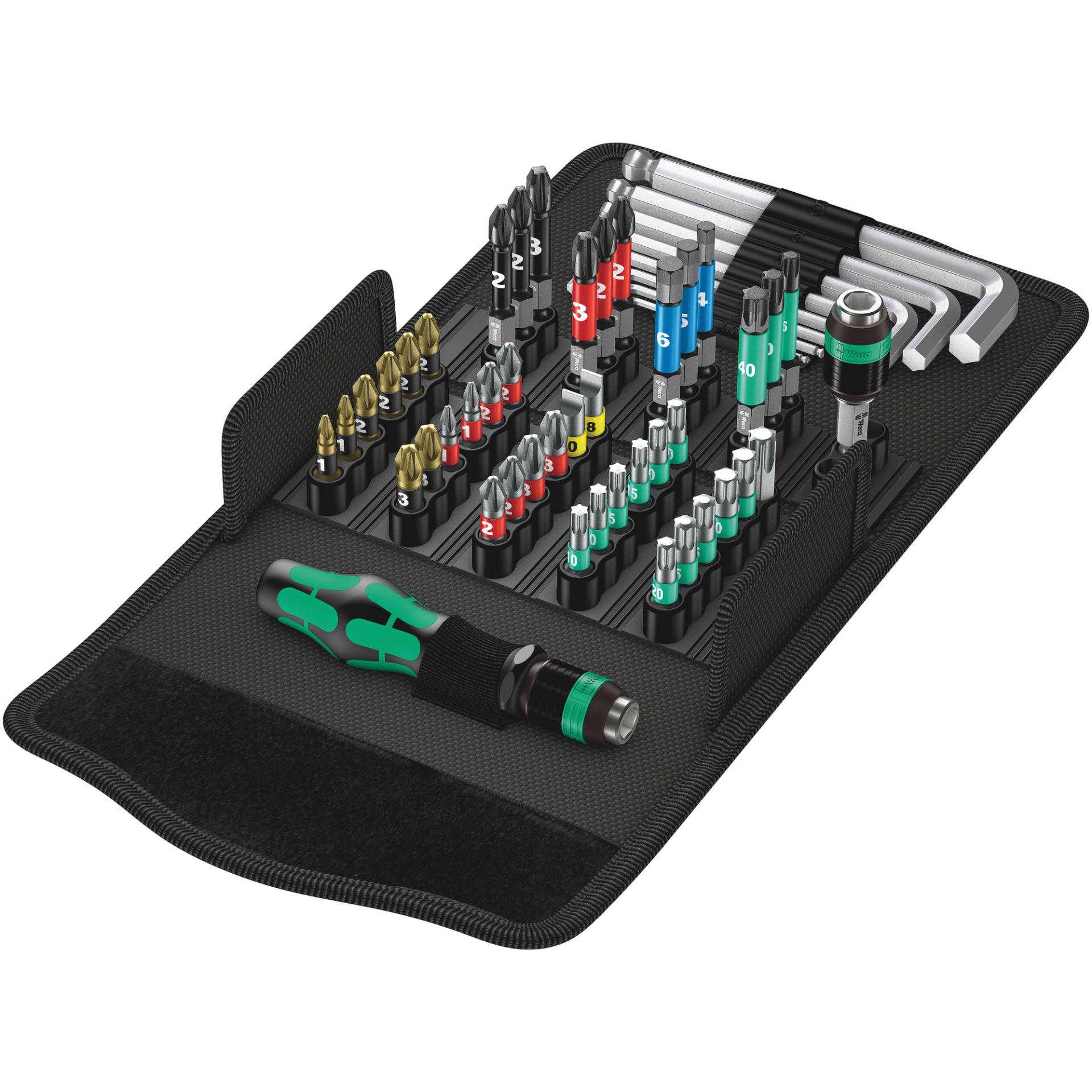 Wera Bit-Schraubendreher-Set 'Kraftform Kompakt 100' PH/PZ/T/SL/SW, 52-teilig Wera Bit-Schraubendreher-Set 'Kraftform Kompakt 100' PH/PZ/T/SL/SW, 52-teilig von Wera